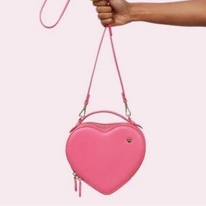 Stoney Clover Lane Heart-Shaped Pink Guava Crossbody Bag